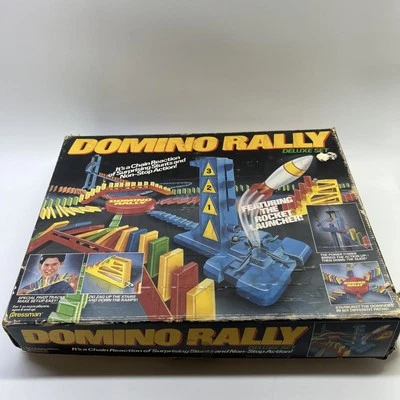 Vintage Domino Rally Deluxe Set 1989 Pressman Games w/ Rocket Launcher *READ* - Image 1 of 4