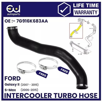 TURBO INTERCOOLER HOSE PIPE FOR FORD MONDEO MK4 S-MAX GALAXY 2.0 TDCI 7G916K683A - Image 1 of 4