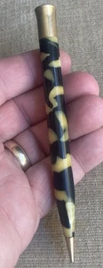 Matita meccanica vintage Sheaffer’s oro pieno nero oro marmo logo massonico - Foto 1 di 24