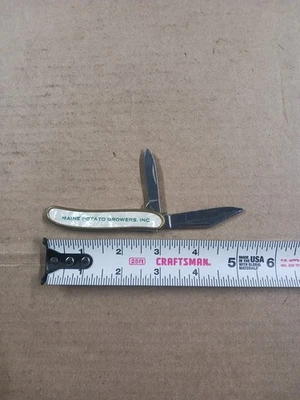 Cuchillo de 2 hojas Maine Potato Growers, colonial, EE. UU., usado Foto 1 de 4