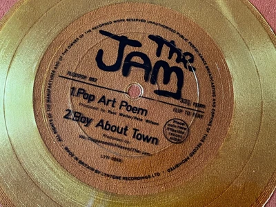 The Jam Pop Art Poem UK 7" Gold Flexi Disc 33RPM - Image 1 of 2
