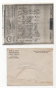 MIDWAY ISLAND WWII 1940S COMMERCIAL V-MAIL LETTER NAVY NO.1504 TO LONG BEACH CA - Picture 1 of 2