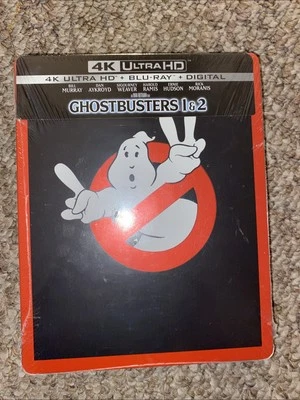Ghostbusters 1 & 2 Steelbook (4K UHD+Blu-ray+Digital) Factory Sealed ***MINT*** - Image 1 of 2