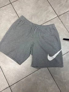 Nike Mens Sportswear Club Graphic Sweat Shorts Heather Gray Size XXL - Picture 1 of 4