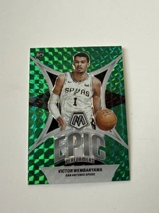 2023-24 Panini Mosaic Victor Wembanyama #12 Epic Performers Green Prizm RC - Picture 1 of 2