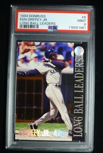 Donruss Ken Griffey Jr. #5 Long Ball Leaders 1994 PSA 9 como nuevo - Imagen 1 de 2