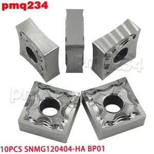 10PC SNMG120404-HA BP01 SNMG431 Aluminum Cutter Blade Insert Boring Turning tool - Picture 1 of 6