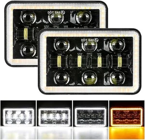 Faros LED PUNTO 2CS 4 X 6" pulgadas haz alto-bajo para camioneta Chevy C10 1981-1987 - Imagen 1 de 12
