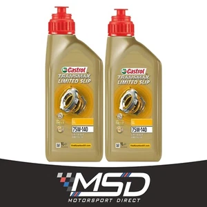 2 x Castrol Transmax Limited Slip LL Fully Synthetic 75W140 Gear Oil - 1 Litre - Picture 1 of 8