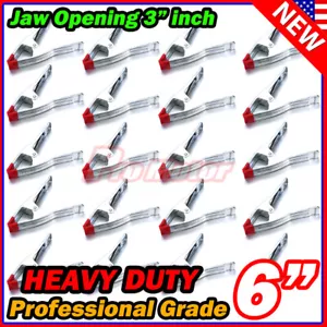 Lot 6" Heavy Duty Metal Spring Clamps Studio Tips DIY Tool Clip 2.5" Jaw Opening - Picture 1 of 2