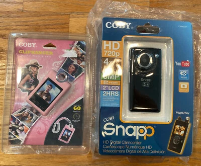 New Coby Snapp Digital Camcorder And Pink Clip hanger Photo Viewer Lot Of 2 - Image 1 of 4