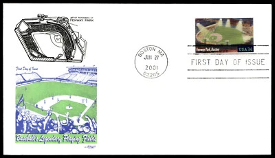 2001 Fenway Park FDC Baseball's Legendary Playing Fields Artmaster Cachet - Image 1 of 2