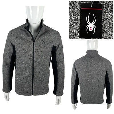 Spyder Mens Medium Stellar Jacket Sherpa Lined Fleece Charcoal Heather NWT - Image 1 of 4