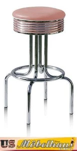 BS-28 Rose Bel Air Barhocker Diner Theke Bar Stuhl Fifties Amerika Style USA - Bild 1 von 6