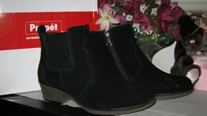 Propet Reese Damen-Stiefelette schwarz Wildleder neu im Karton M-332 - Bild 1 von 7