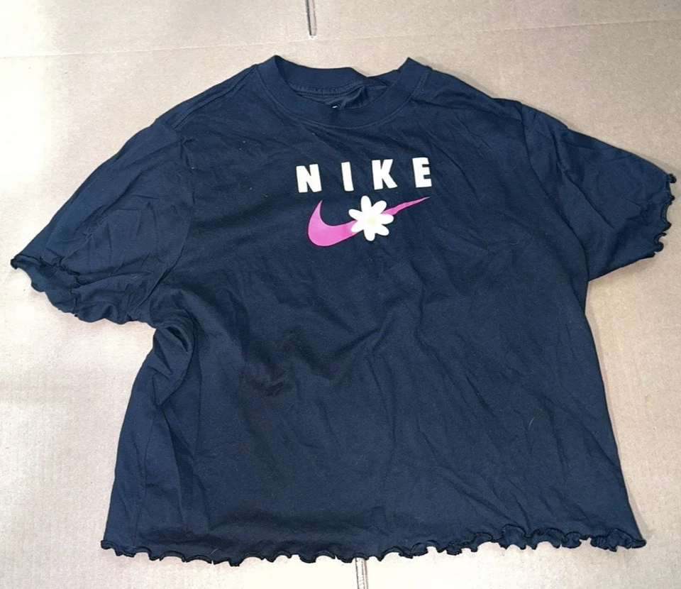 Nike Daisy Floral Negro Crop Top Talla XL Usado Foto 1 de 1