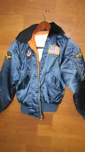 Chaqueta bombardero de vuelo vintage de la Fuerza Aérea para niños de los 80 con parches Top Gun - Imagen 1 de 16