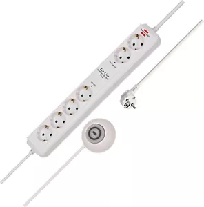 Brennenstuhl Eco-Line Comfort Switch Plus 6er Steckdosenleiste Fußschalter weiß - Bild 1 von 1