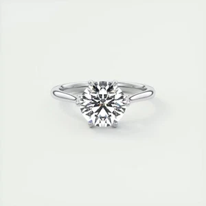 Lab Grown Diamant Verlobungsring 2,00ct IGI zertifiziert Rundschliff 14k Weißgold - Bild 1 von 7