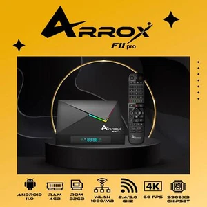Arrox F11 Pro 4K 60FPS Android 11.0 IP-Receiver (2,4/5GHz Wifi, 1000/MB LAN, 4GB - Bild 1 von 5
