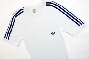 Adidas T-Shirt Sport Vintage Casual West Germany Tennis Trefoil 80er D 40 M NEU - Bild 1 von 8