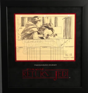 Star Wars - Ep VI - ROTJ Signed Production Storyboard- Speeder Bikes (J18) - Picture 1 of 2