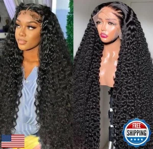 Parrucche frontali in pizzo Nervoss 22 pollici 13 x 6 capelli umani densità 200% onda profonda HD Tran - Foto 1 di 5