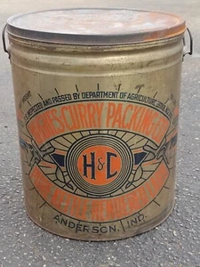 Hughes Curry Packing Co Lard Tin 50lb - Picture 1 of 5