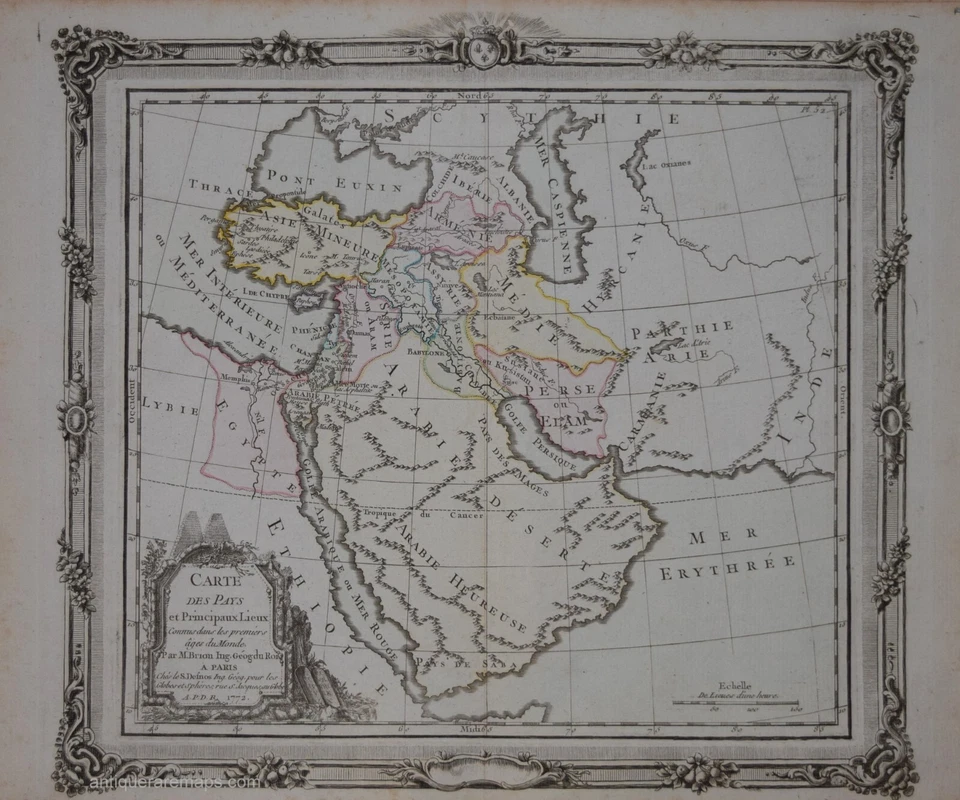 ANTIGÜEDAD GENUINA - MAPA DE ARABIA, PUBLICADO POR BRION, PARÍS, 1780. Foto 1 de 1