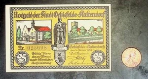 1921 Germany RALTENDORF 25  Phennig Banknote / Notgeld - Picture 1 of 2