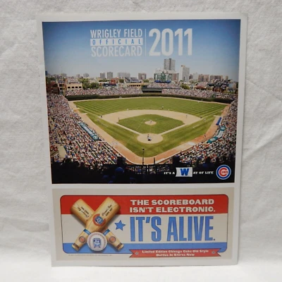 Chicago Cubs vs. Phillies Scorecard Program 2011 (H) - Image 1 of 3