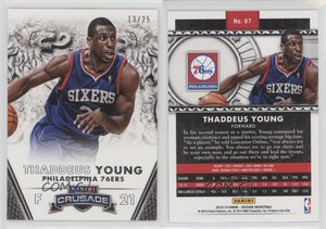 2013-14 Panini Crusade Silver /25 Thaddeus Young #67