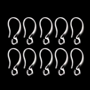 10 Pcs Back Earring French Hook Ear Wire with Open for Jewelry DIY - Picture 1 of 8