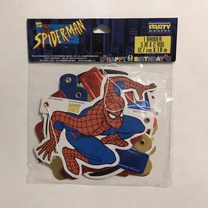 Vintage Marvel Comics Spider-Man Happy Birthday Banner 1994 Party Makers, New - Picture 1 of 4