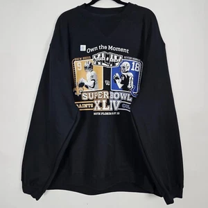 Reebok Super Bowl XLIV 2010 Manning Brees NWT Mens 2XL Long Sleeve Sweatshirt - Picture 1 of 7
