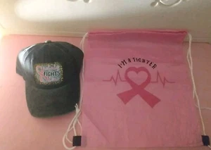 Nobody Fights Alone Baseball Cap + I'm A Fighter Brustkrebs Rucksack  - Bild 1 von 5