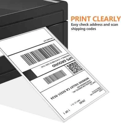 5000PCS 4x6" Fan-Fold Direct Thermal Shipping Paper Address Label Sticker Paper - Image 1 of 4