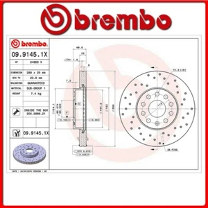 09.9145.1X#554 DISCO FRENO ANTERIORE SPORTIVO BREMBO XTRA VW GOLF VII Variant (B - Foto 1 di 1