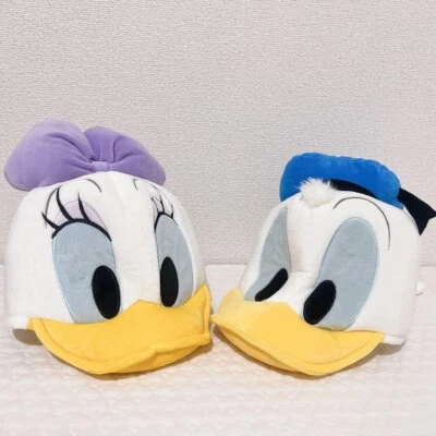 Donald und Daisy Paar 2er Set Fan Cap Mütze Stirnband Plüsch Tokyo Disney Resort - Bild 1 von 3
