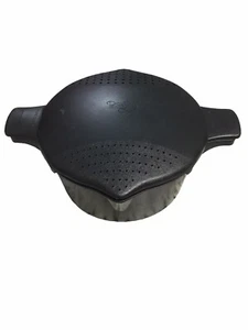 Micro Cocina Pampered Chef 8 tazas 2 cuartos microondas vaporera negra fácil vegetal  - Imagen 1 de 6