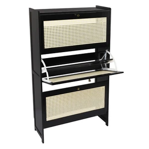 3 Tier Shoe Cabinet, Shoe Storage Organizer, Shoe Cabinet with Flip Drawers - Picture 1 of 21