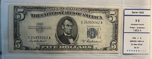 1953-A $1 Silver certificate - blue seal - E 24959062 A - XF - Picture 1 of 2