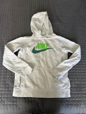 Nike Boys Sportswear Club+ Hbr Pullover Hoodie (White/Green/Green, XL 18-20 - Image 1 of 4