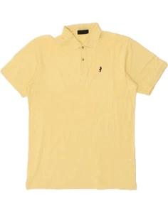 MARLBORO CLASSICS Mens Polo Shirt Large Yellow AX15 - Picture 1 of 3