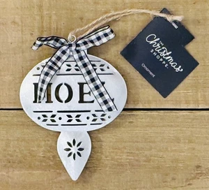 Noel Weihnachtsschmuck aus verzinktem Metall ausgeschnitten Bauernhaus rustikal Neu mit Etikett - Bild 1 von 1