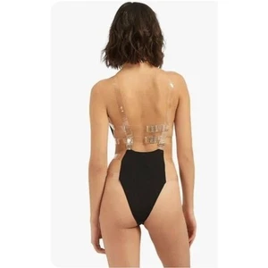 Neu Swim 1 tlg Damen Gr. XL schwarz Bluebella Tao Clear Strap Mesh Body schwarz - Bild 1 von 7