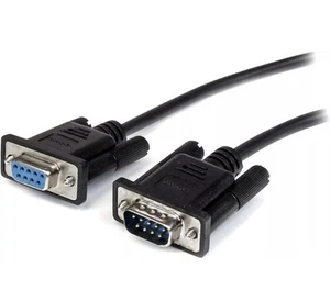 (E) StarTech 1m Black Straight Through DB9 RS232 Serial Cable - DB9 RS232 Serial - Picture 1 of 4