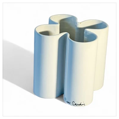 Баночка керамическая эмаль белая винтажная Pierre Cardin Clover Years '70 - Изображение 1 из 4