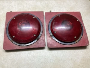 GROTELITE 256 Lens TRUCK TAIL Lights trailer Turn Lamps Pair GROTE R-257 6v - Picture 1 of 9