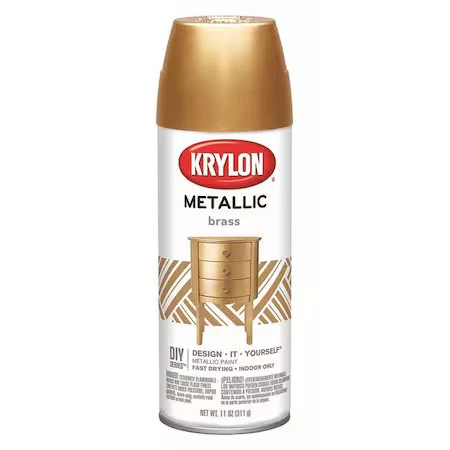 Krylon K01708a77 Spray Paint, Brass Metallic, Metallic, Solvent, 11 Oz - Image 1 of 1